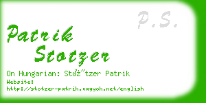 patrik stotzer business card